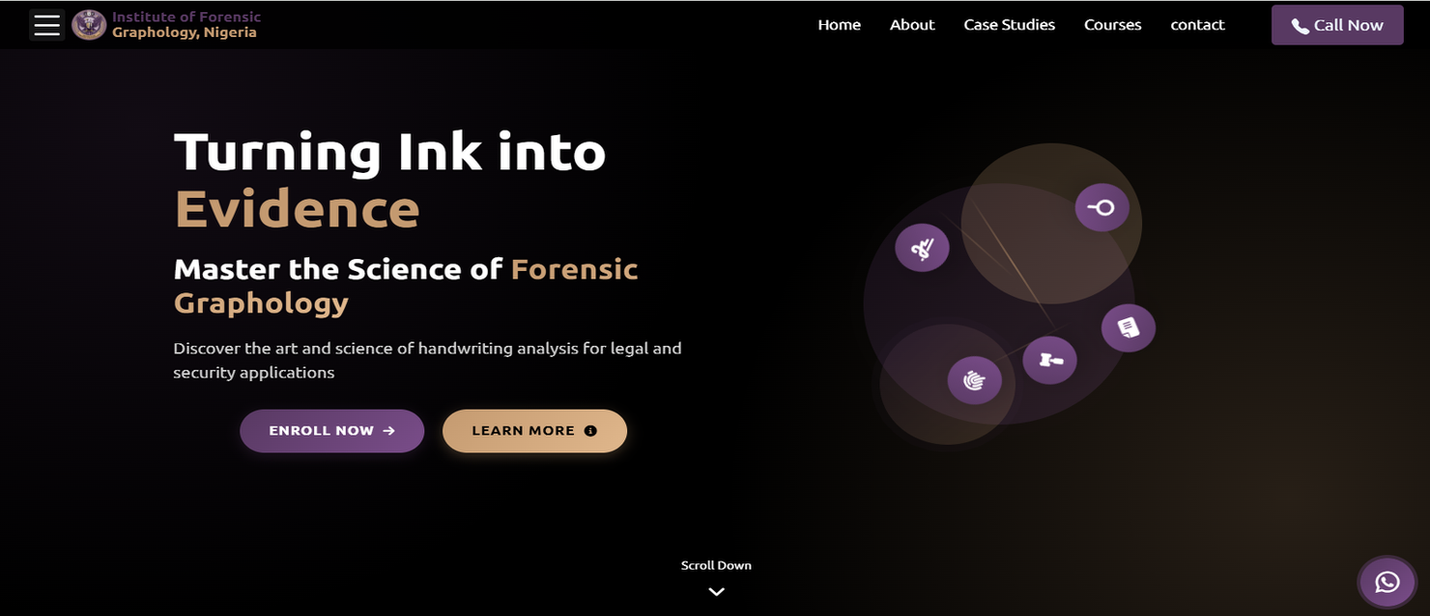 Handwriting Justice: A Website Transformation for the Institute of Forensic Graphology