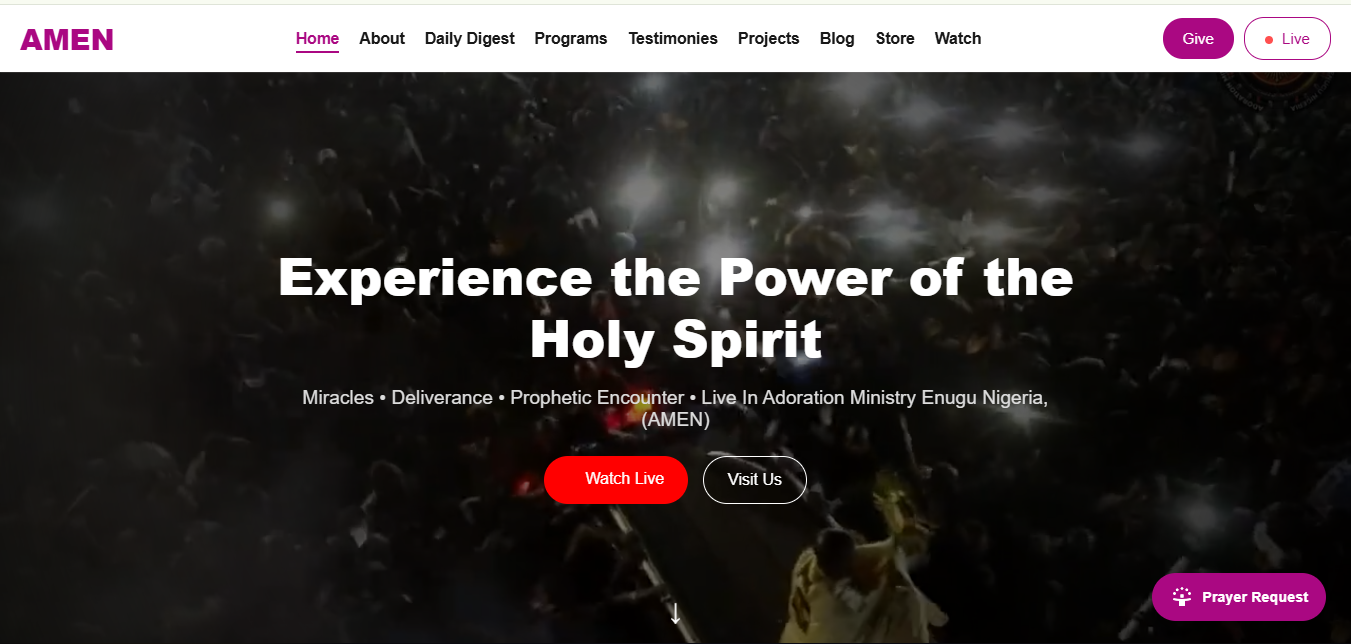 Church Website — Adoration Ministry NG