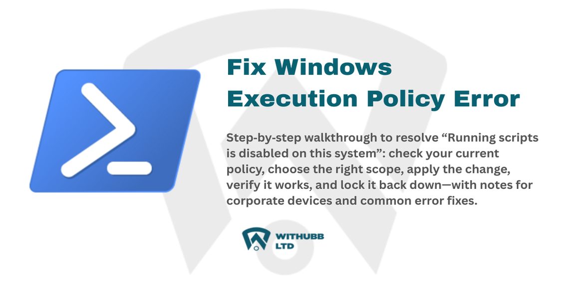 How to Change PowerShell Execution Policy on Window